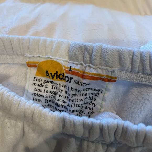 Aviator Nation White joggers with Colorful Stripes - Picture 4 of 7